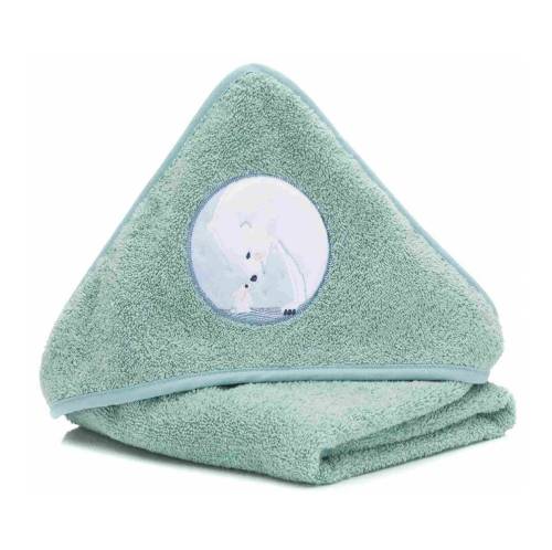 FILLIKID Hooded Towel 75x75cm - Polarbear Ocean