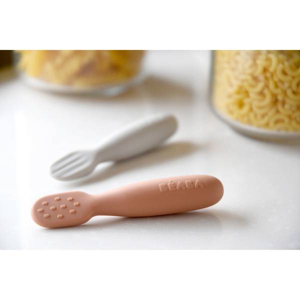 BEABA PreSpoon set of 2 - Terracota/Velvet Grey