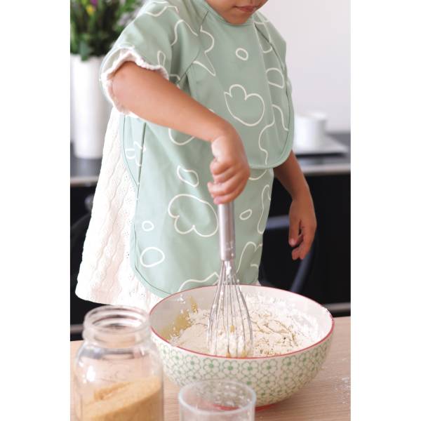 BEABA Removable Sleeve Bib 2in1 - Sage Green