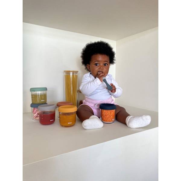 BEABA Food Jar Glass Set of 6x250 ml - Sunrise Colours mix