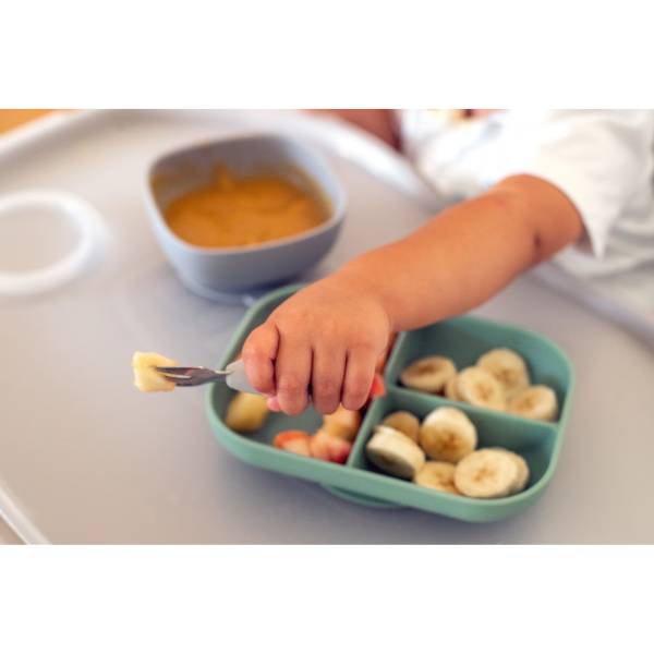 BEABA PreCutlery Stainless Steel Set x2 - Sage Green