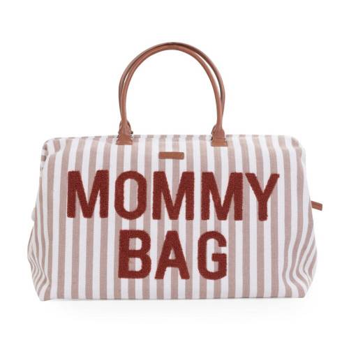 CHILDHOME Mommy Bag - Stripes Nude Terracotta