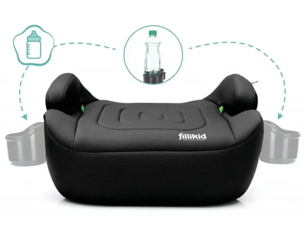 FILLIKID Car Booster Seat Flip with adj Isofix - Black