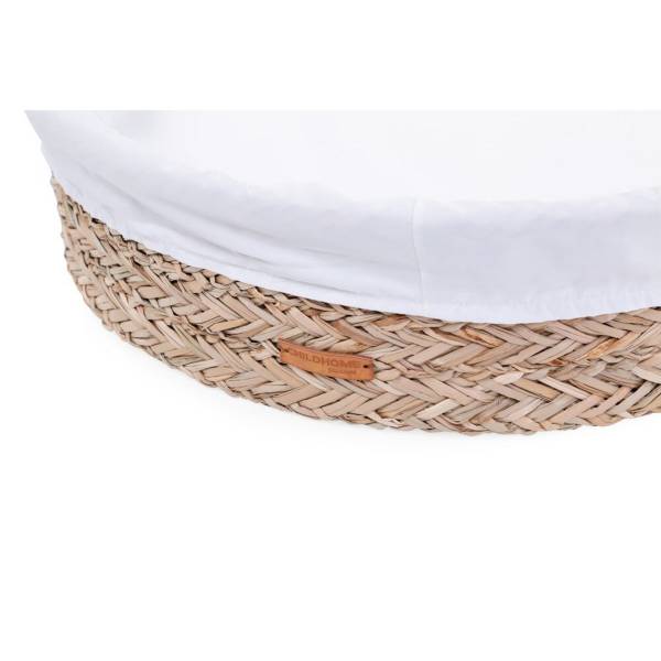 CHILDHOME Changing Basket Natural+Mattress 70x50 - Seagrass 