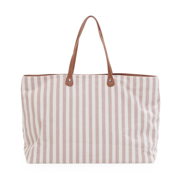 CHILDHOME Family Bag - Stripes Nude/Terracotta