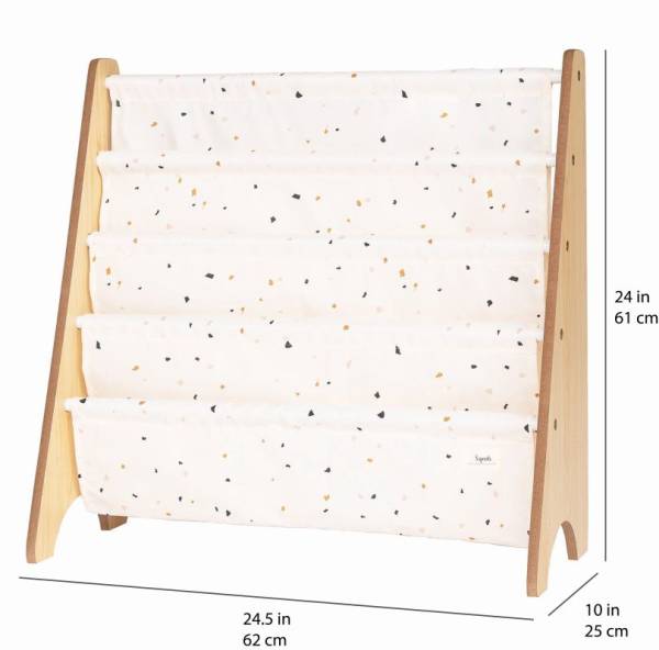 3 SPROUTS Book Rack - Terazzo Cream