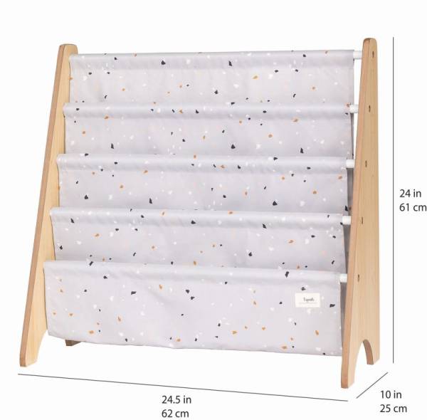 3 SPROUTS Book Rack - Terazzo Grey