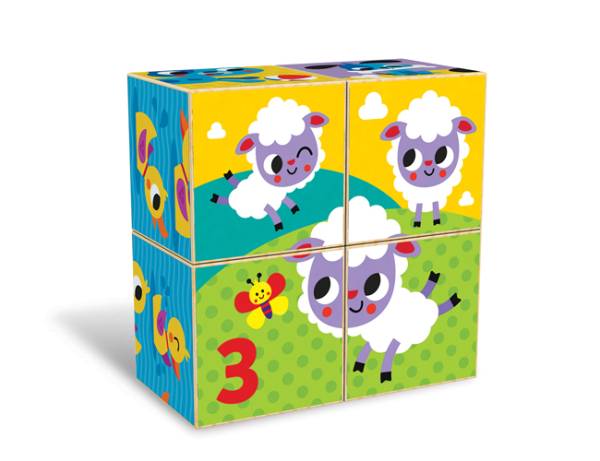 KIDS HITS Wooden Puzzle Blocks - Counting Farm