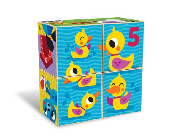 KIDS HITS Wooden Puzzle Blocks - Counting Farm