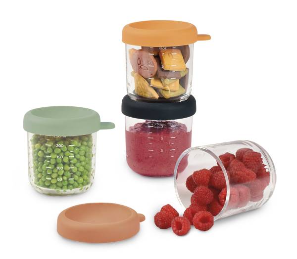 BEABA Food Jar Glass Set of 4x250 ml - Sunrise Colours
