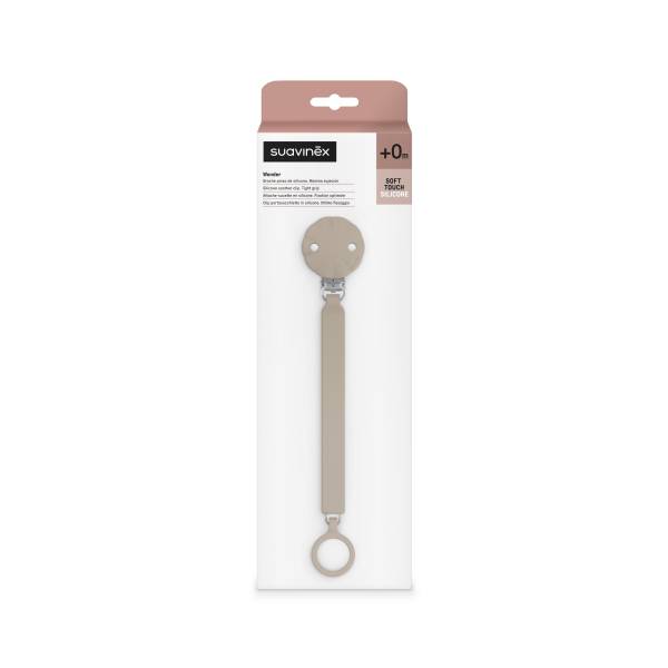 SUAVINEX Wonder Soother Silicone CLIP - Grey Clouds