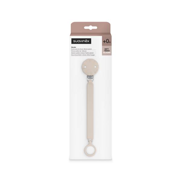 SUAVINEX Wonder Soother Silicone CLIP - Mauve Chalk