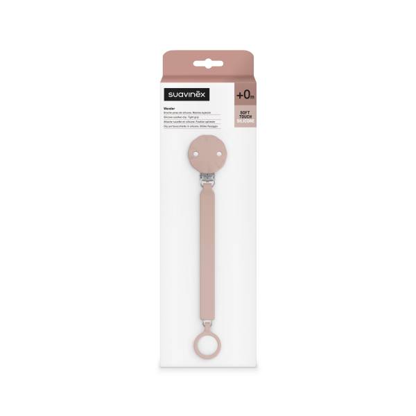 SUAVINEX Wonder Soother Silicone CLIP - Pale Mauve