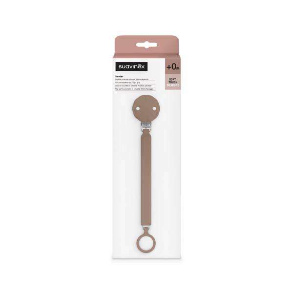 SUAVINEX Wonder Soother Silicone CLIP - Raw Umber