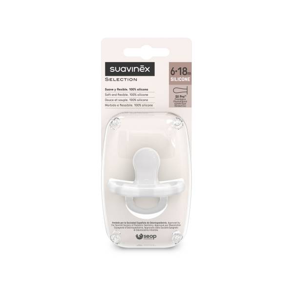SUAVINEX Colour Essence Soother Silicone 6-18m - Transparent