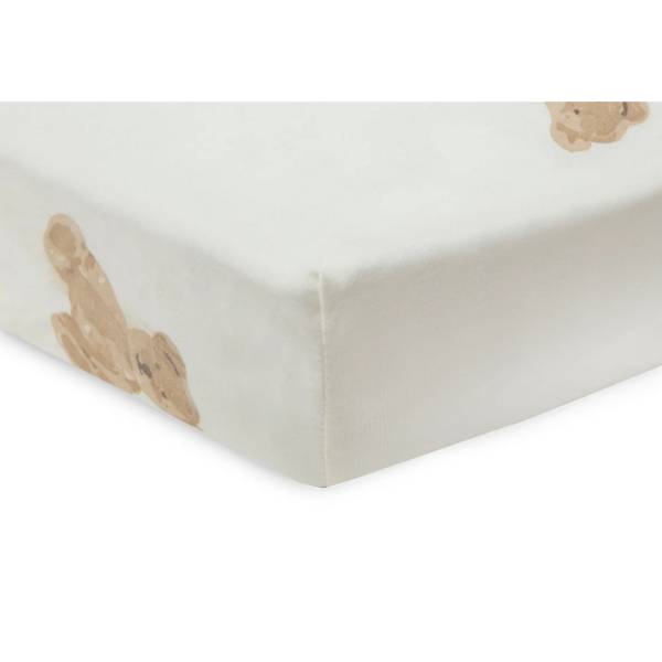 JOLLEIN Fitted Sheet Jersey 60x120 - Teddy Bear