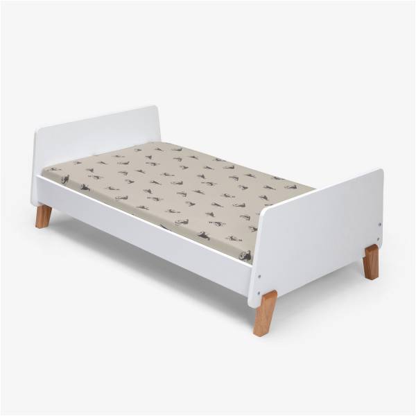 SIMPLY GOOD Fitted Sheets 2Pack Bed 70x140 - Monkeys Off White