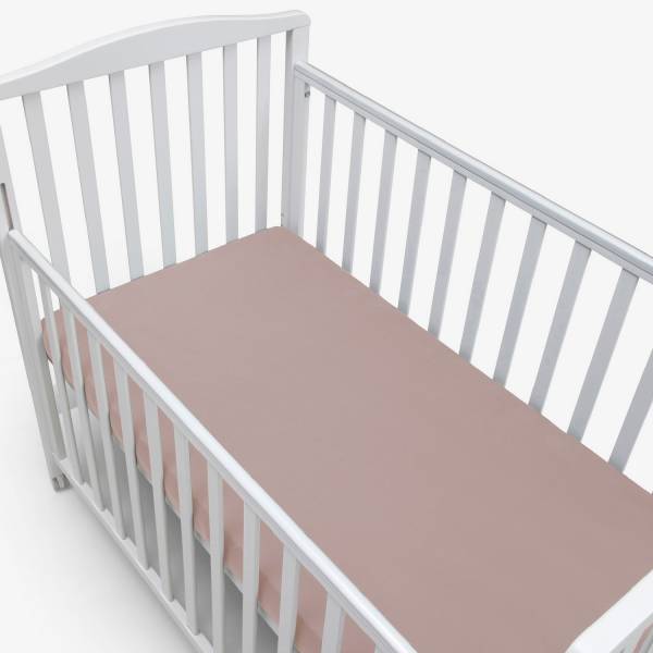 SIMPLY GOOD Fitted Sheets 2Pack Crib 50x90 - Elephants LIght Pink