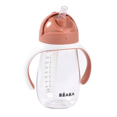 BEABA Straw cup 300ml - Terracotta