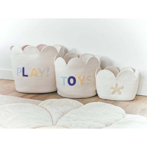 CHILDHOME Basket Flower 35x35x35 - OffWhite