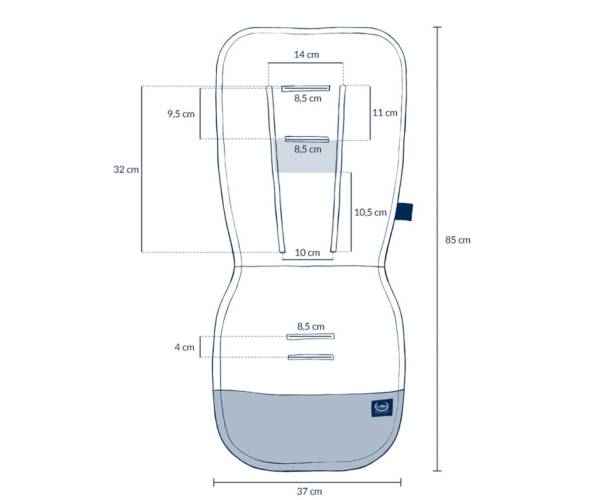 LA MILLOU Seat Liner Jersey Pad 3Point - Princess Smoke Rose