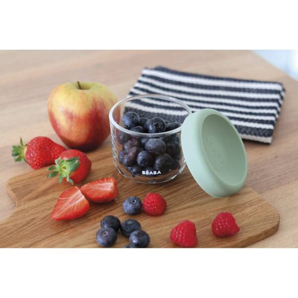 BEABA Food Jar Glass 150 ml - Sage Green