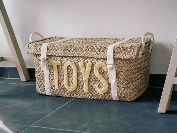 CHILDHOME Toy Box Rattan Set of 2 - Yellow