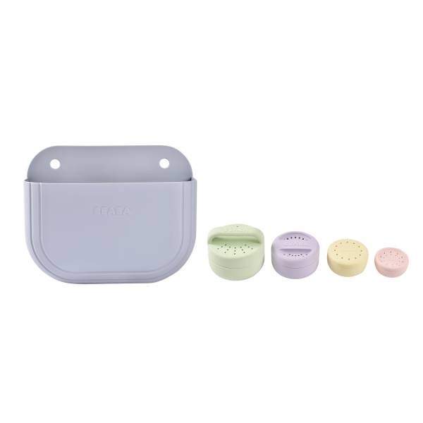 BEABA Bath Set Basket & Silicone Bath Toys