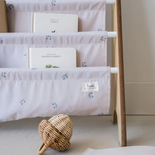 3 SPROUTS Book Rack - Blueberry/Taupe