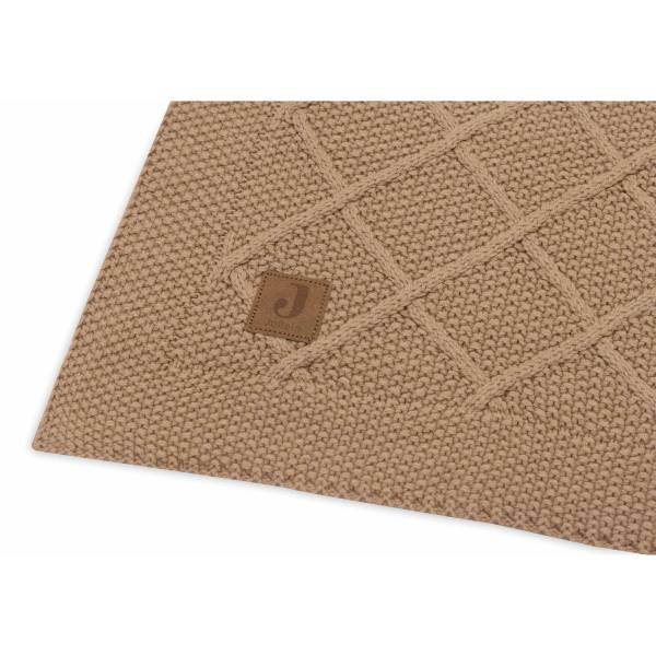 JOLLEIN Blanket 75x100 Check Knit - Biscuit