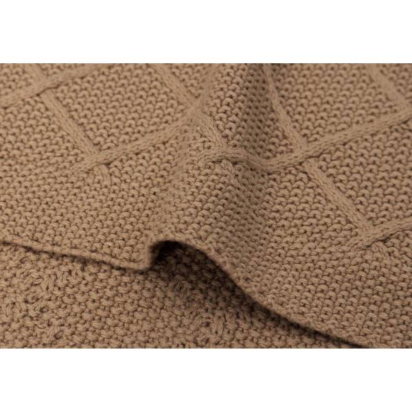 JOLLEIN Blanket 75x100 Check Knit - Biscuit