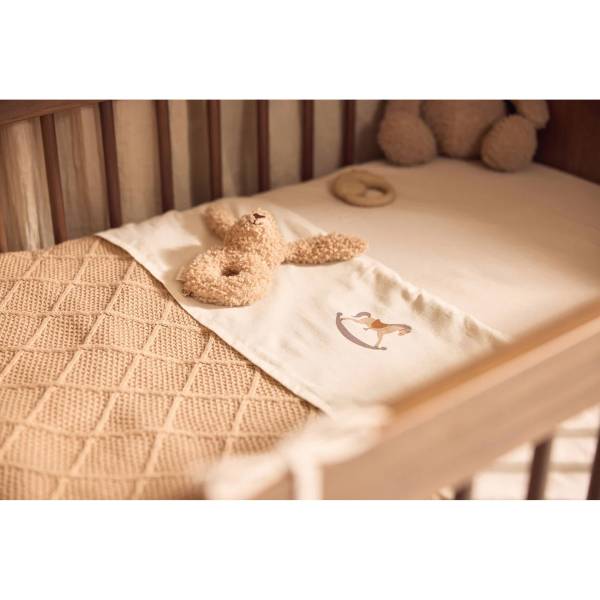 JOLLEIN Blanket 75x100 Check Knit - Biscuit