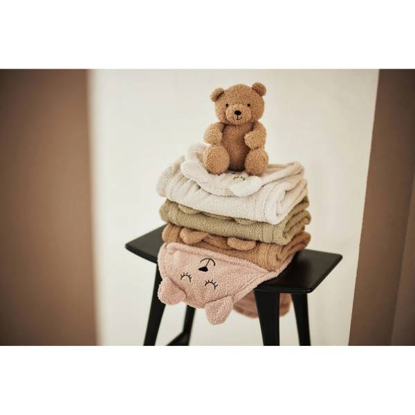 JOLLEIN Wrap Blanket Bear Boucle - Olive Green