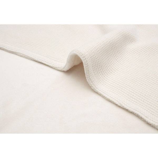JOLLEIN Blanket 100x150 Basic Knit/Fleece - Ivory/Coral