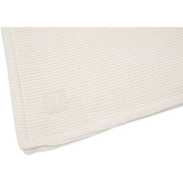 JOLLEIN Blanket 100x150 Basic Knit/Fleece - Ivory/Coral