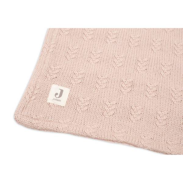 JOLLEIN Blanket 75x100 Grain Knit - Wild Rose/Velvet