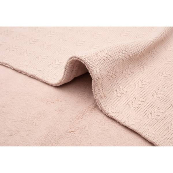 JOLLEIN Blanket 75x100 Grain Knit - Wild Rose/Velvet