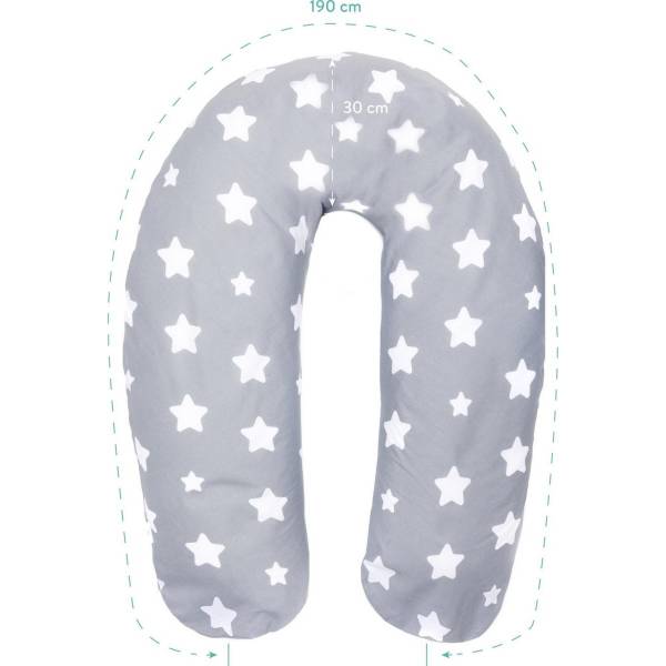 FILLIKID Nursing Pillow Filling EPS Balls 190cm - Stars Grey