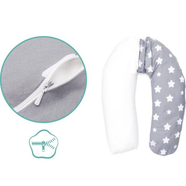FILLIKID Nursing Pillow Filling EPS Balls 190cm - Stars Grey