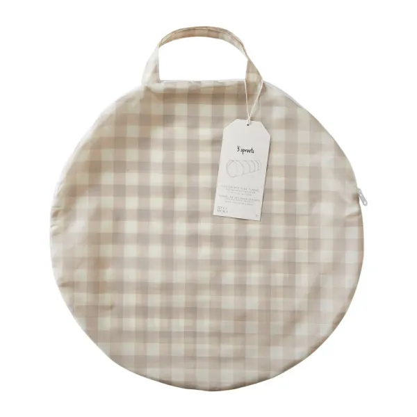 3 SPROUTS Tunnel - Gingham/Beige