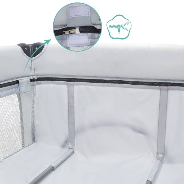 FILLIKID Travel Cot Capri - Light Grey