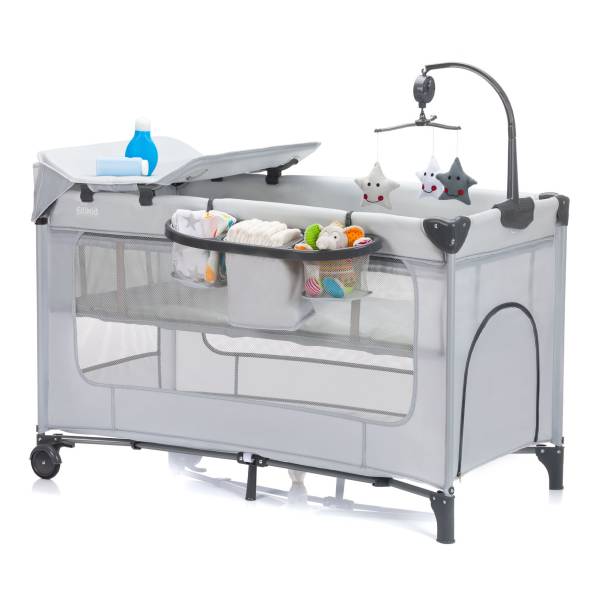 FILLIKID Travel Cot Capri - Light Grey