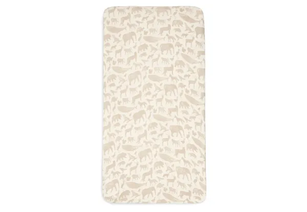 JOLLEIN Fitted Sheet Jersey 70x140 - Animals Nougat
