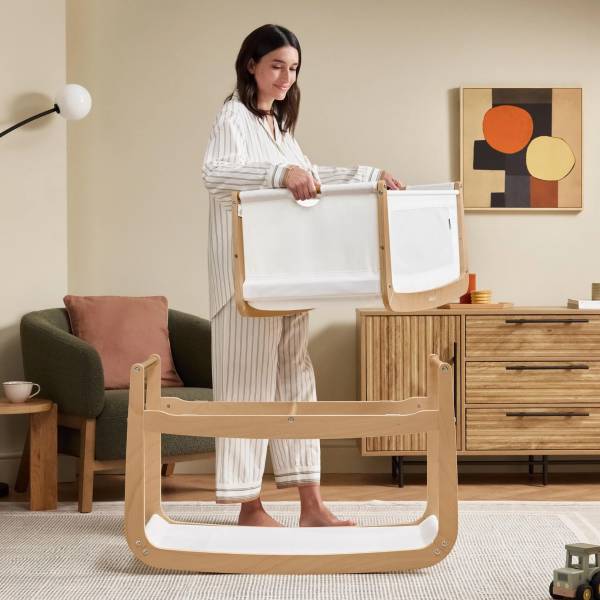 SnuzPod5 Bedside Crib - Natural