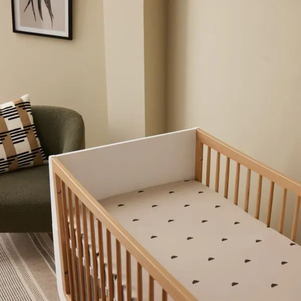 Snuz Cot & Cot Bed 2 Pack Fitted Sheet - Sand/Cloud