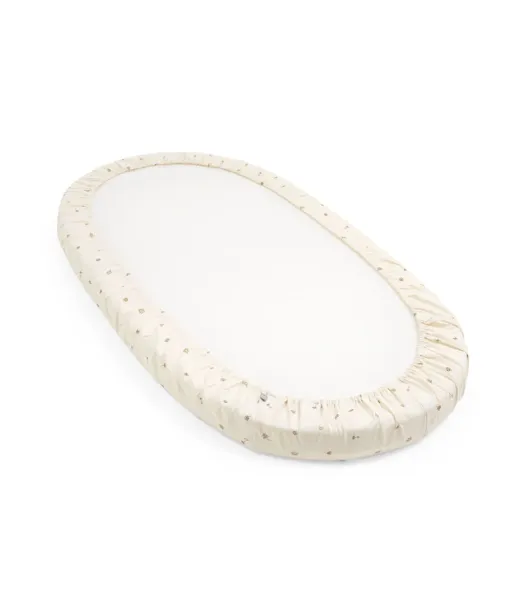 STOKKE Sleepi Fitted Sheet V3 - Flower Ecru