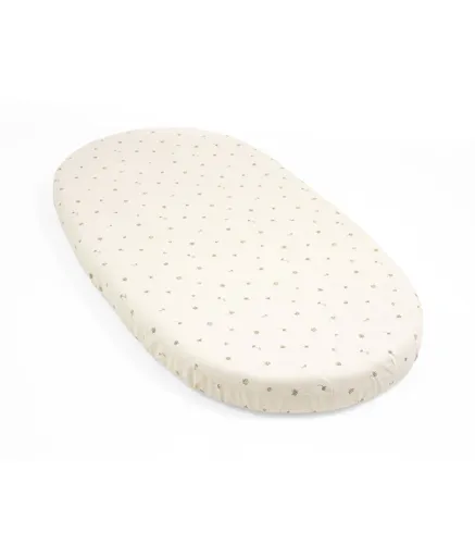 STOKKE Sleepi Fitted Sheet V3 - Flower Ecru