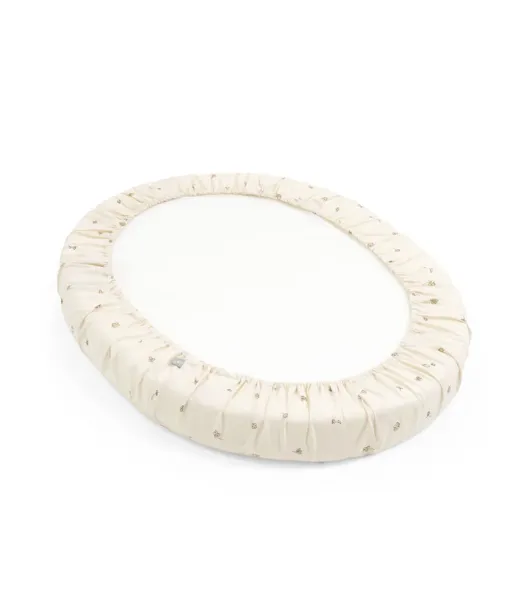 STOKKE Sleepi Fitted Mini Sheet V3 - Flower Ecru