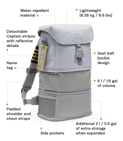 STOKKE Jetkids Crew Backpack - Arctic Blue