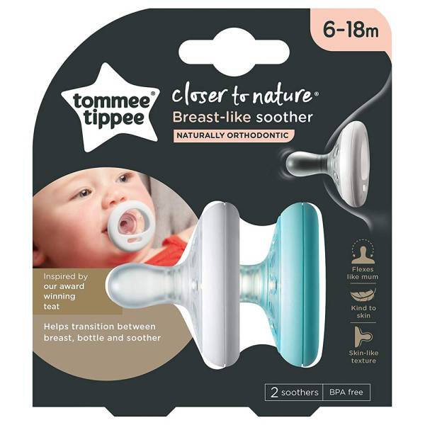 TOMMEE TIPPEE BreastLike Soother x2 - 6-18m